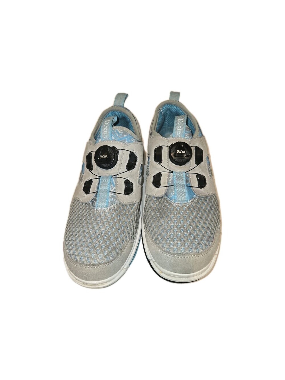 Dexter Womans Dexlite Pro. BOA  Lite Grey/blue RH Bowling Shoes Size 7.5 Medium